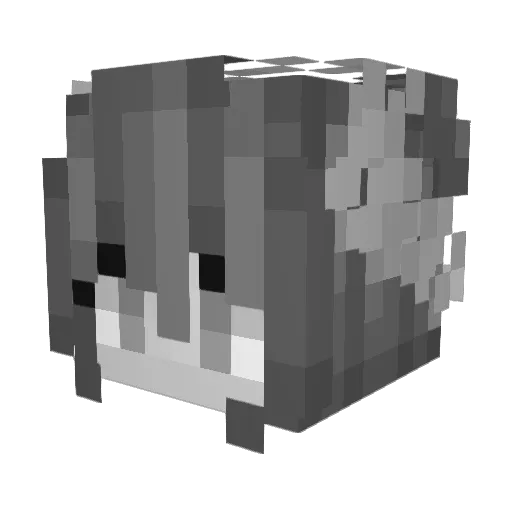 PUMML Minecraft avatar head, 3D render
