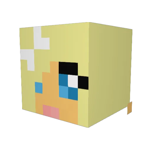 PUMPKINORTON Minecraft avatar head, 3D render
