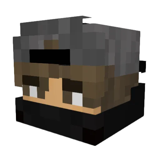 PUMTFO01 Minecraft avatar head, 3D render