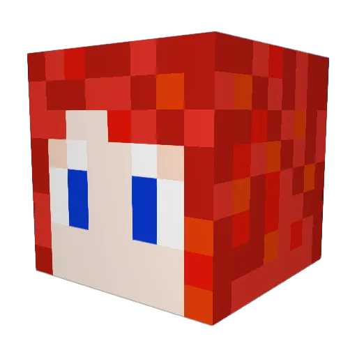 PUMUCKLLLLL Minecraft avatar head, 3D render