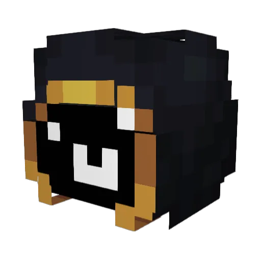 PUN00 Minecraft avatar head, 3D render