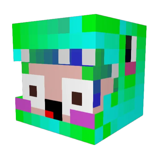 PUNI82 Minecraft avatar head, 3D render