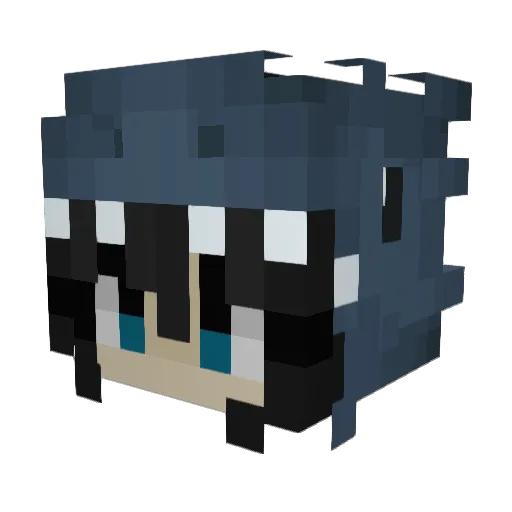 PUNKg1rll Minecraft avatar head, 3D render