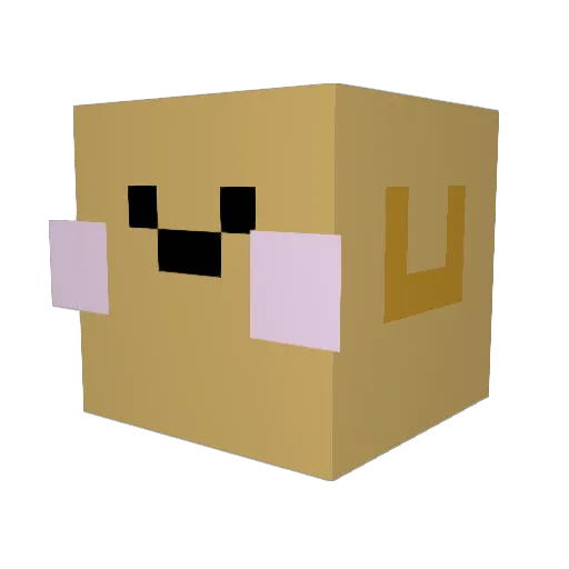 PUPPY_KKOMI Minecraft avatar head, 3D render
