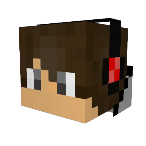 PUREGEWALTx Minecraft avatar head, 3D render