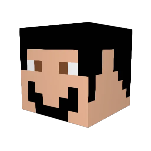 PUREvGAMING Minecraft avatar head, 3D render