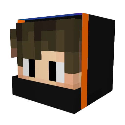 PURGAT0RYxFlAME Minecraft avatar head, 3D render