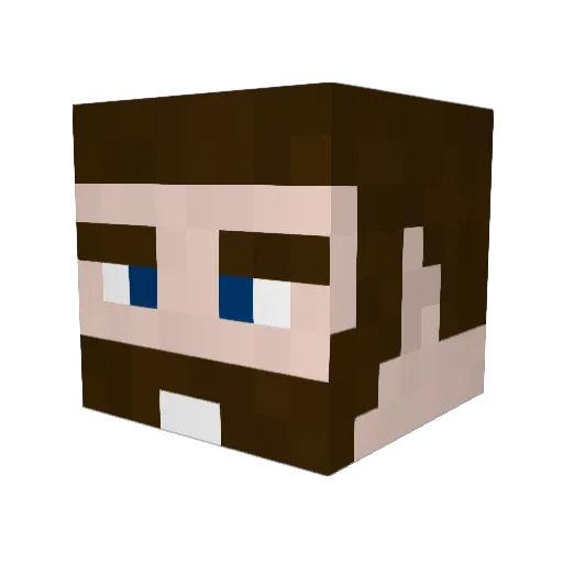 PURPLE1561 Minecraft avatar head, 3D render