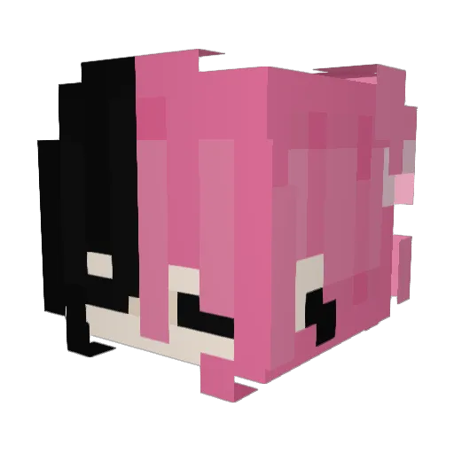 PURPLEDGASM Minecraft avatar head, 3D render