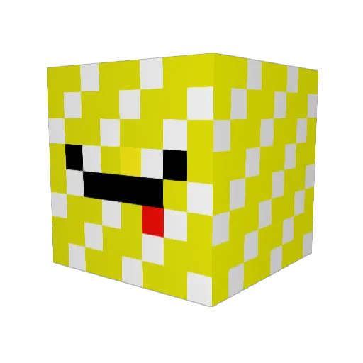 PURPLE_WASP Minecraft avatar head, 3D render
