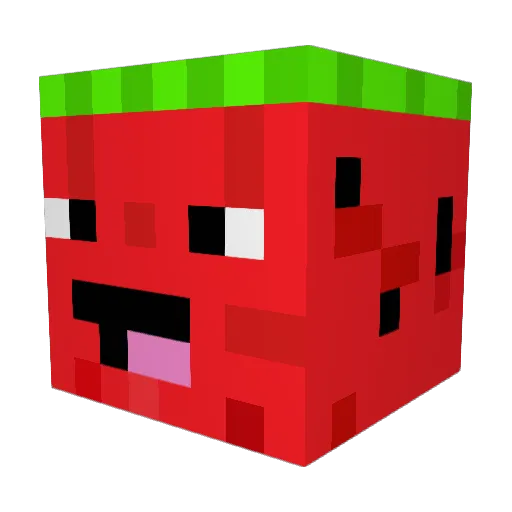 PVOPARAS Minecraft avatar head, 3D render