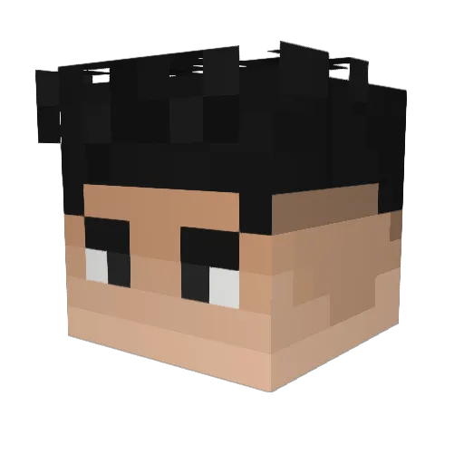 PVP1G Minecraft avatar head, 3D render
