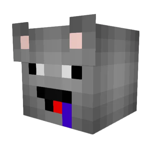 PVP5 Minecraft avatar head, 3D render