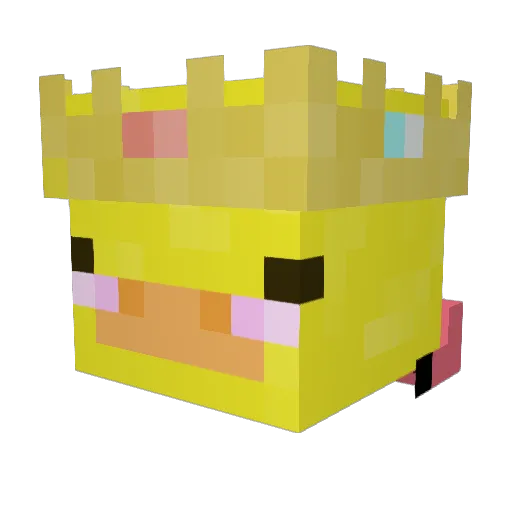 PVPDucky Minecraft avatar head, 3D render