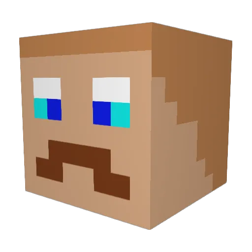 PVPGodTryhardPvP Minecraft avatar head, 3D render