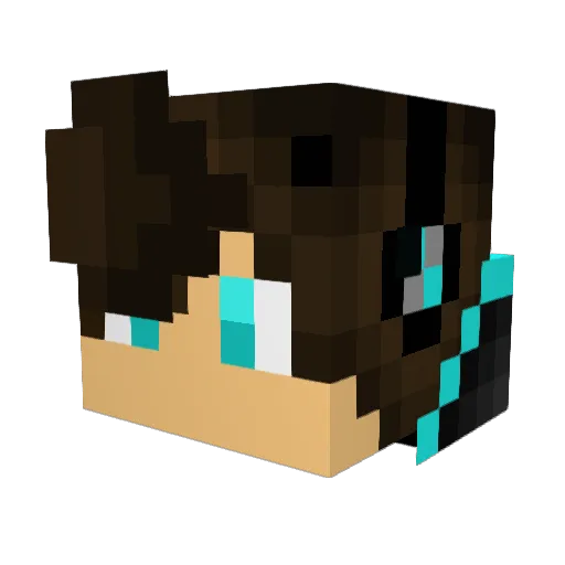 PVPHDY Minecraft avatar head, 3D render