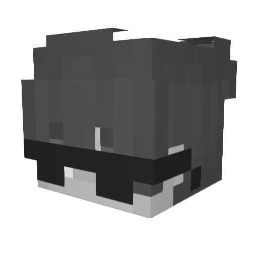 PVPMAJIC Minecraft avatar head, 3D render