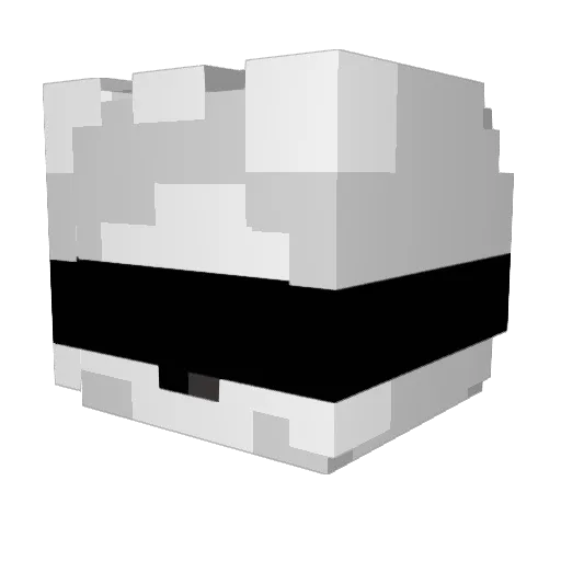 PVPPlaying Minecraft avatar head, 3D render