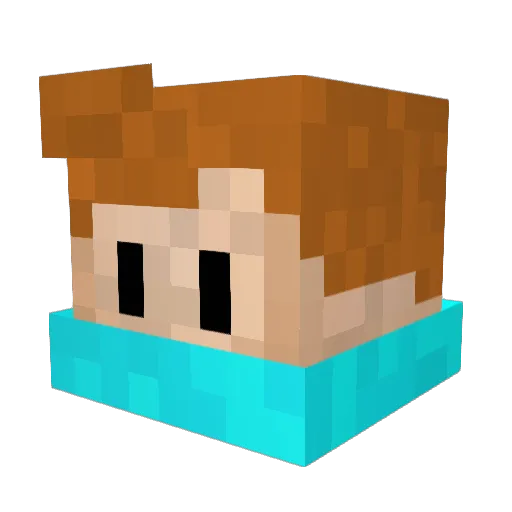 PVPROtheLegend Minecraft avatar head, 3D render