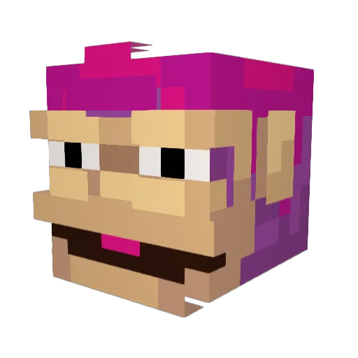PVP_Noob12 Minecraft avatar head, 3D render