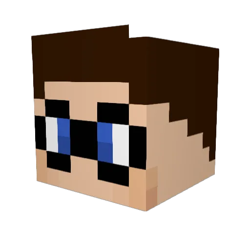 PVTA97 Minecraft avatar head, 3D render