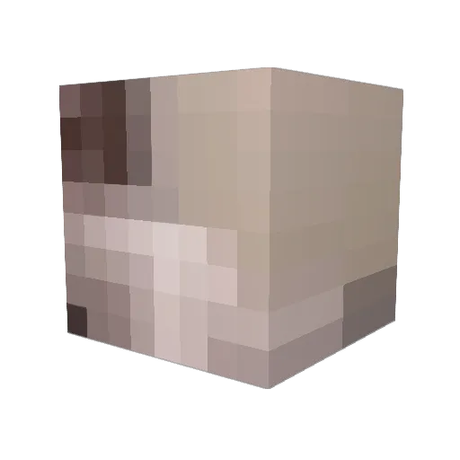 PV_YTt Minecraft avatar head, 3D render