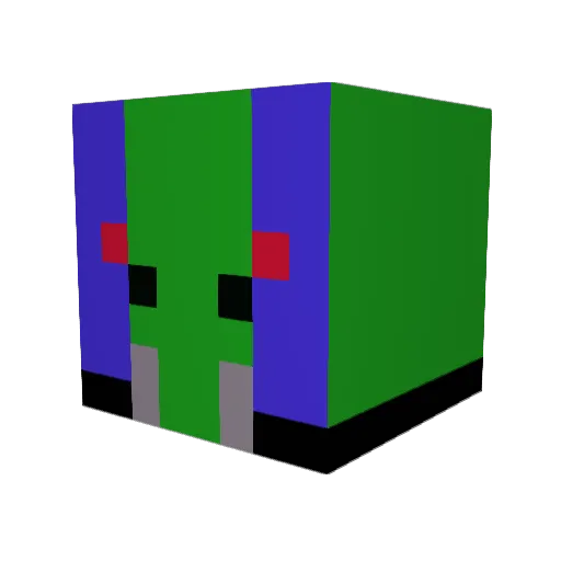 PWG126 Minecraft avatar head, 3D render