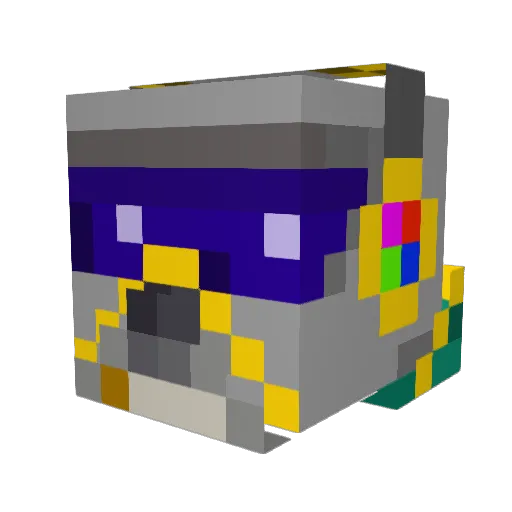 PWRKKSlider Minecraft avatar head, 3D render