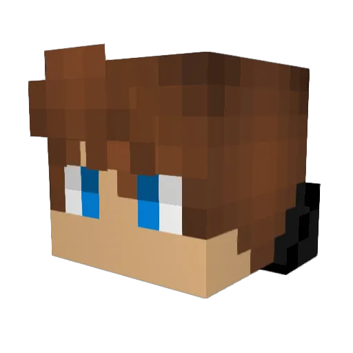 PWR_Hashim Minecraft avatar head, 3D render