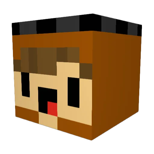 PWR_mert Minecraft avatar head, 3D render