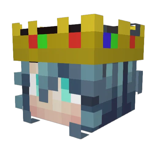 PWRjamesonPRO Minecraft avatar head, 3D render
