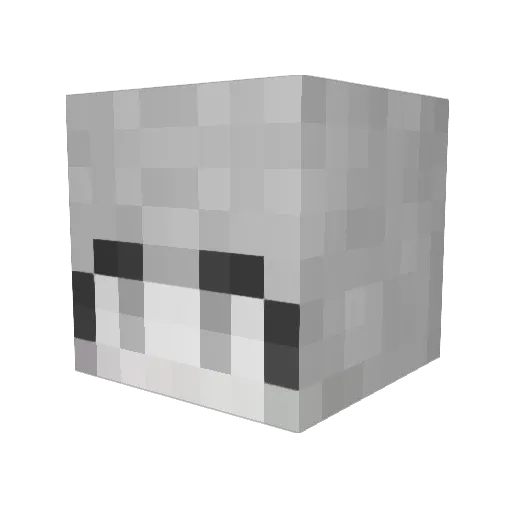 PWX113 Minecraft avatar head, 3D render