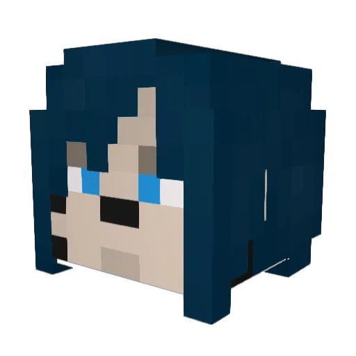 PW_Brooks Minecraft avatar head, 3D render