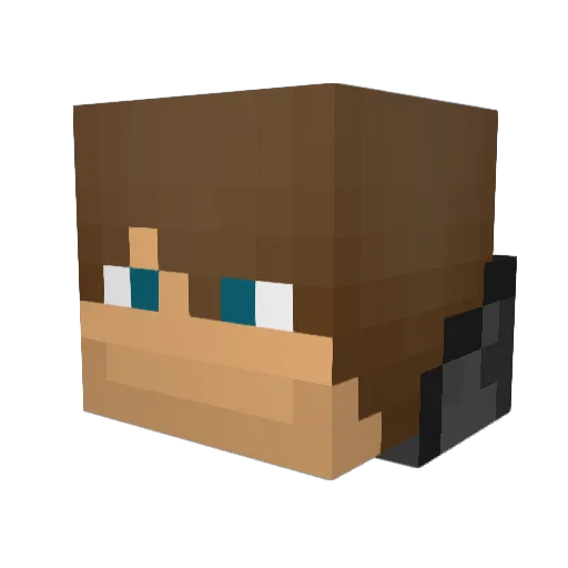 PW_J58 Minecraft avatar head, 3D render