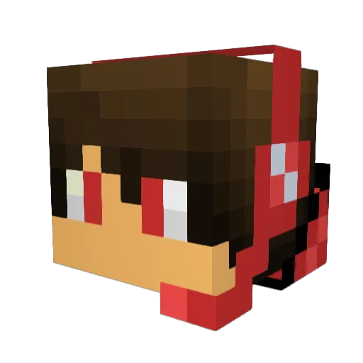PXA_AJ Minecraft avatar head, 3D render