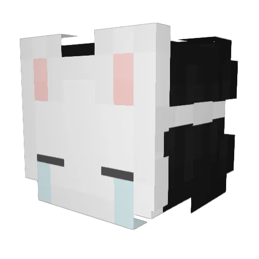 PXIS Minecraft avatar head, 3D render