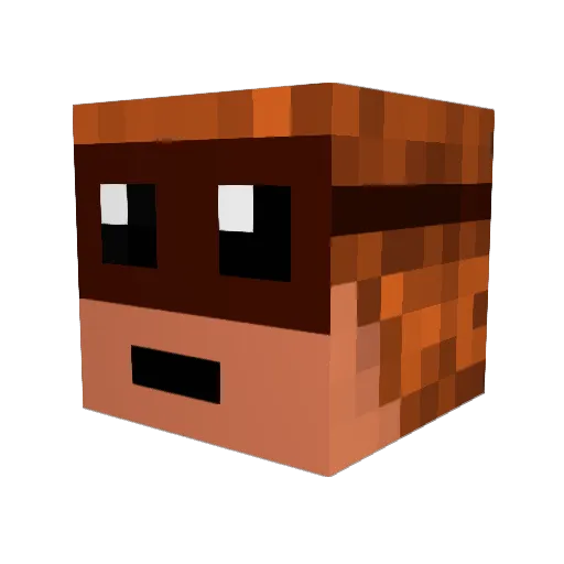 PXJ19 Minecraft avatar head, 3D render