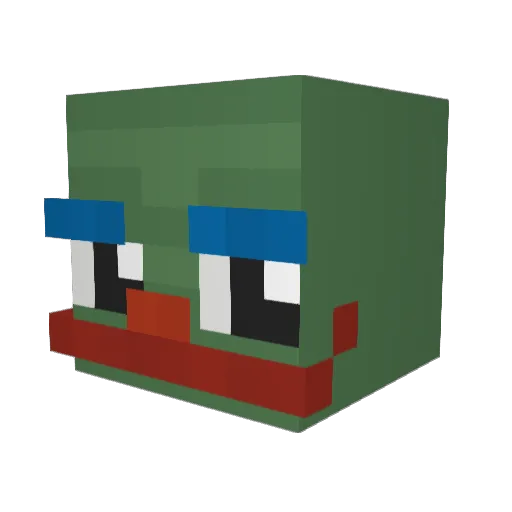 PXPPER_ Minecraft avatar head, 3D render