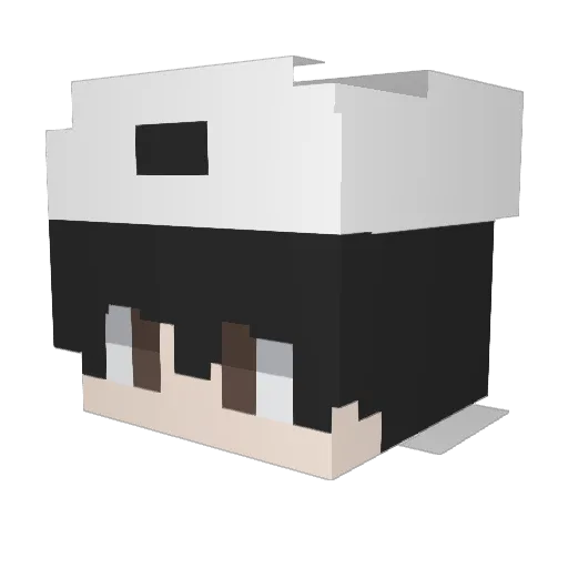 PY237 Minecraft avatar head, 3D render