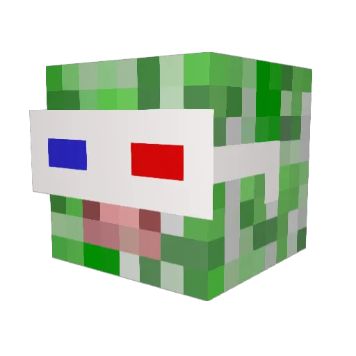 PYGYBANK Minecraft avatar head, 3D render