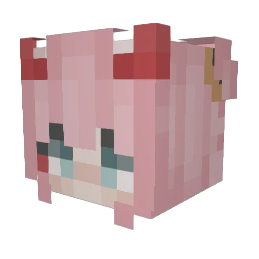 PYR033 Minecraft avatar head, 3D render