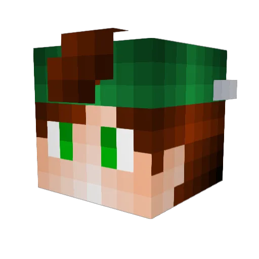 PYRGamers Minecraft avatar head, 3D render