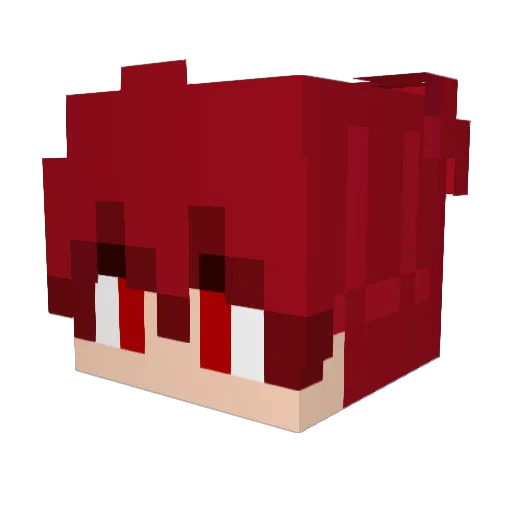 PYROBILLY Minecraft avatar head, 3D render