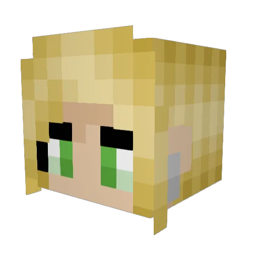 PYRRHA__ Minecraft avatar head, 3D render