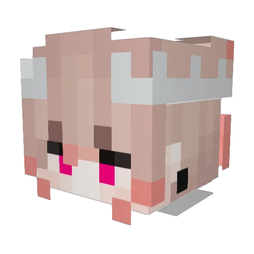 PYuzery Minecraft avatar head, 3D render
