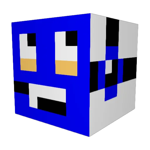 PYzEEk Minecraft avatar head, 3D render