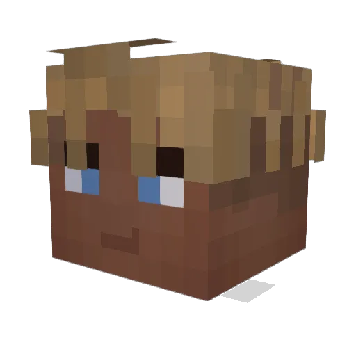 PZA95 Minecraft avatar head, 3D render
