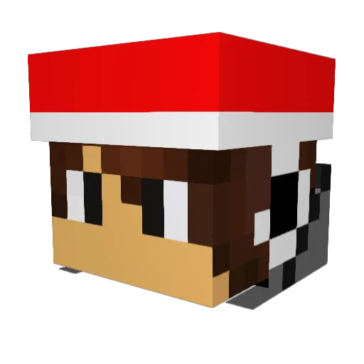 PZmining Minecraft avatar head, 3D render
