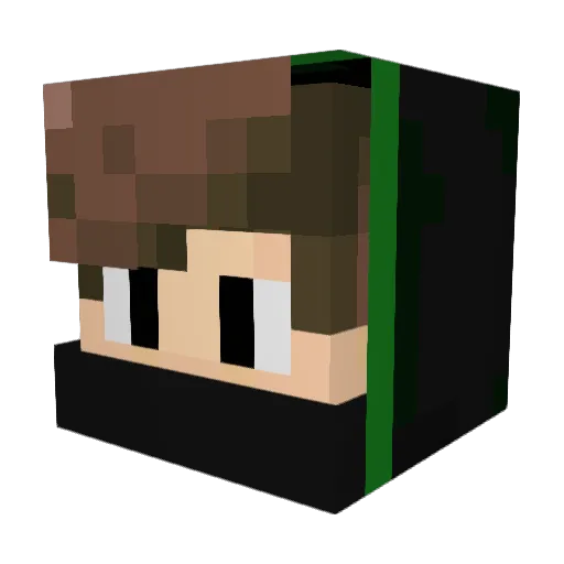 P_Dmaty Minecraft avatar head, 3D render