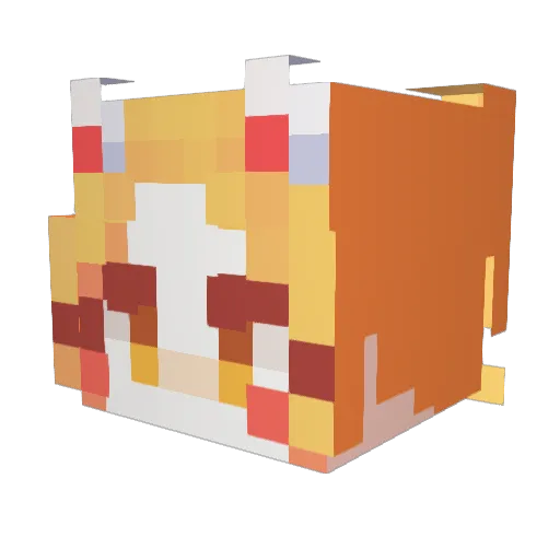 P_Hongzo Minecraft avatar head, 3D render